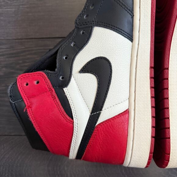 Jordan 1 Retro High Bred Toe 555088-610 Men's 10 - Picture 6 of 15